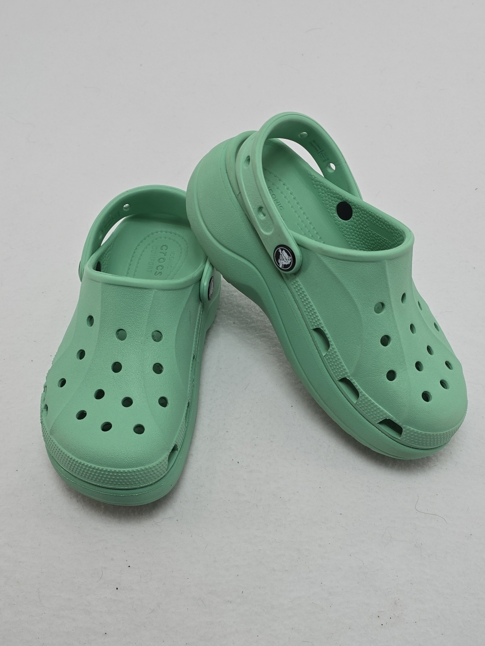 CROCS Baya Platform Clogs - Jade Green
